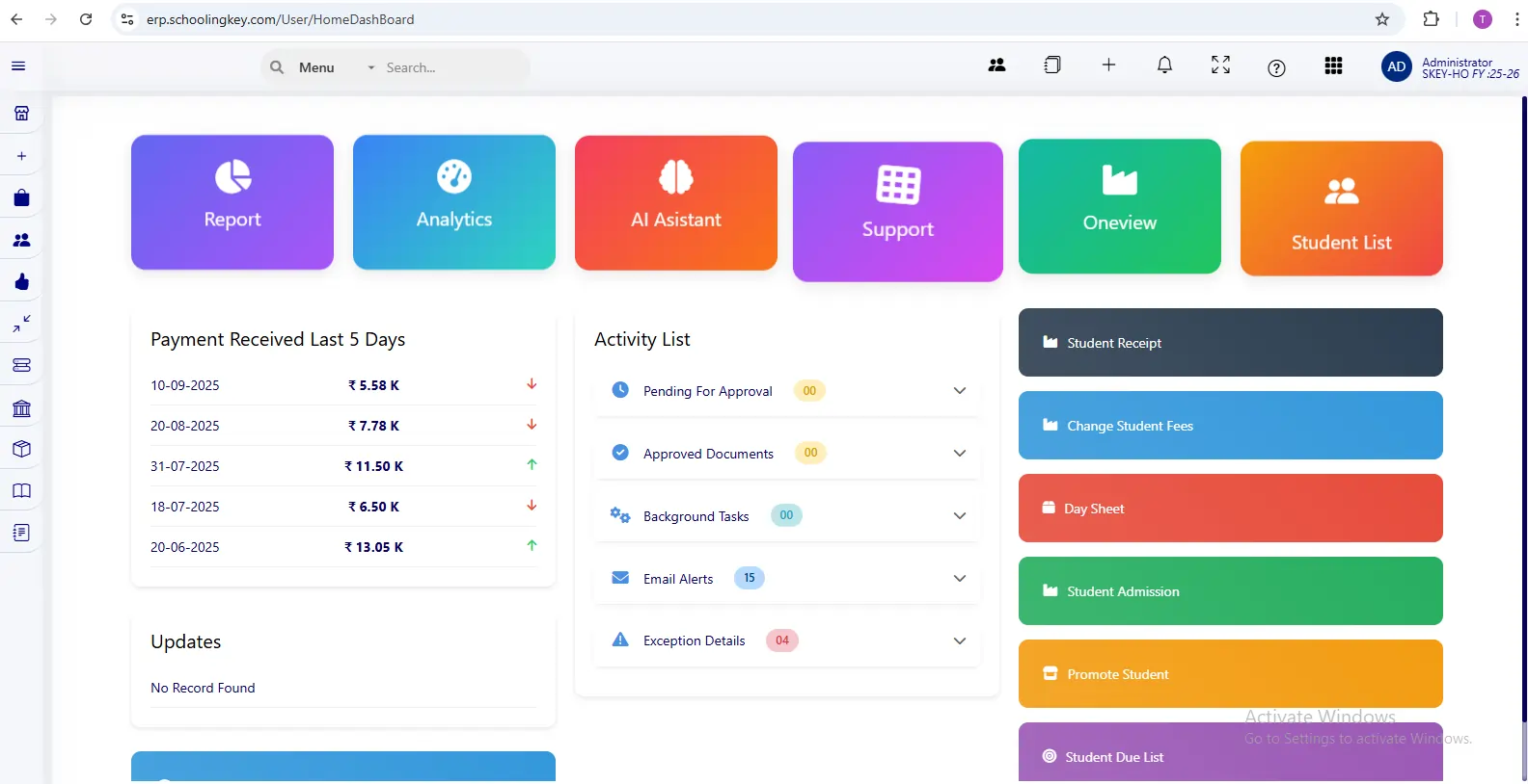 School ERP 2025 Regent Park Tollygunge Simplify Management | Schoolingkey